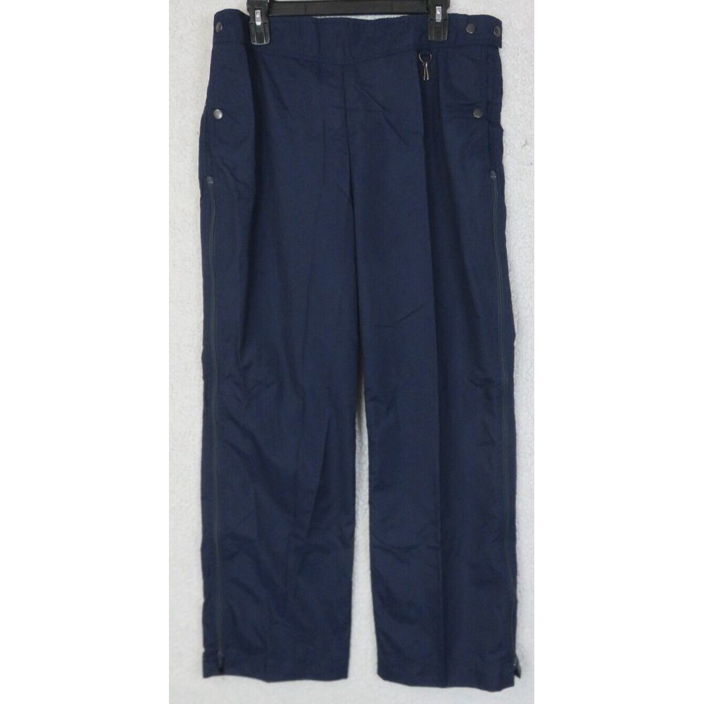 Vintage White Sierra Nylon Ski Hiking Full‎ Zip / Button Off Pants Windproof M
